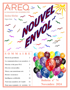 Journal Nouvel Envol ; bulletin no 74 ; page 1 ; novembre 2024