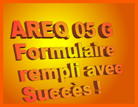 Formunlaire rempli avec succès